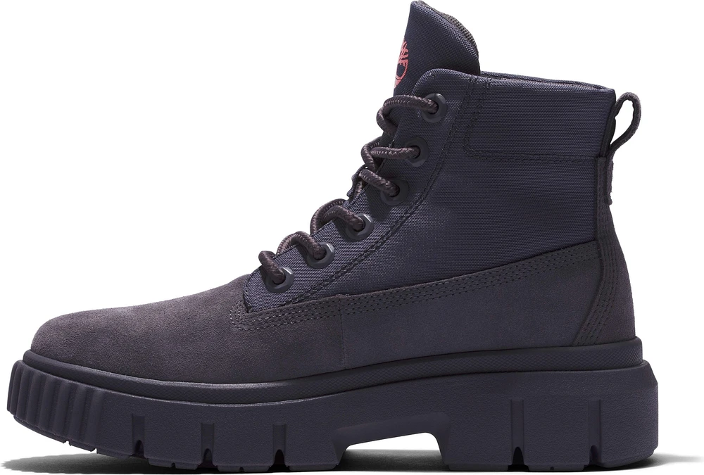Greyfield Leather And Fabric Boot Dark Grey