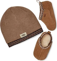 Infant Baby Tasman And Ugg Beanie Chestnut