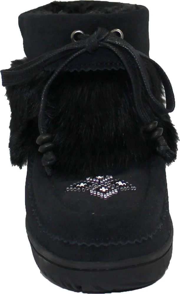 Short Black Suede Mukluk