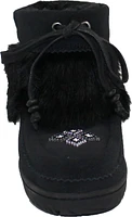 Short Black Suede Mukluk
