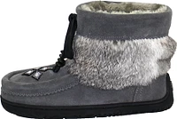 Short Charcoal Suede Mukluk