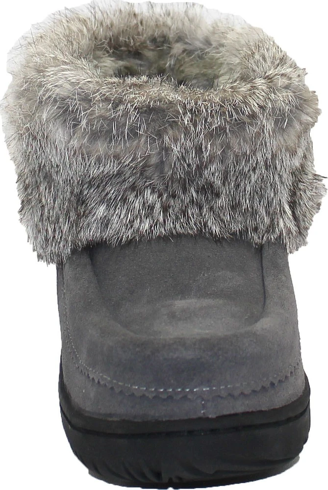 Short Charcoal Suede Mukluk