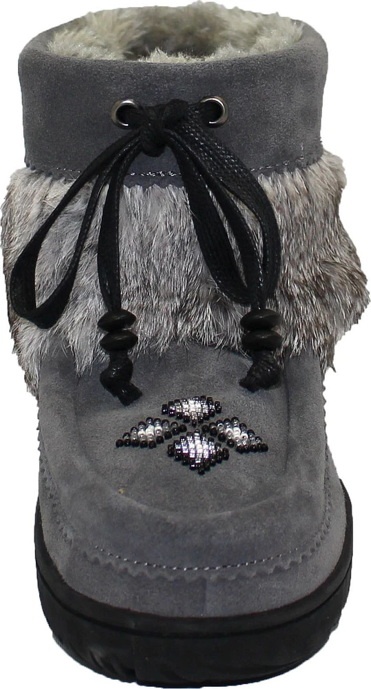 Short Charcoal Suede Mukluk