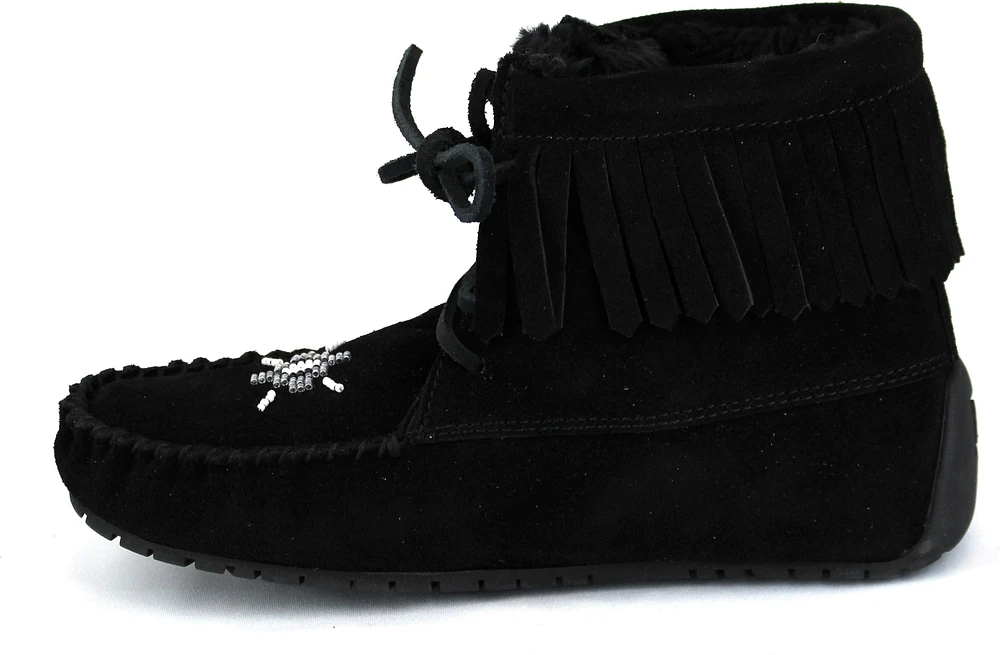 Short Lace up Black Suede Boot