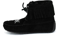 Short Lace up Black Suede Boot