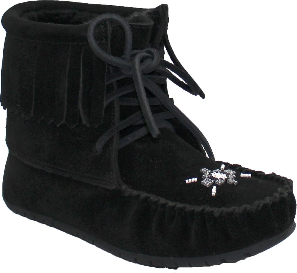 Short Lace up Black Suede Boot