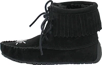 Short Lace up Black Suede Boot