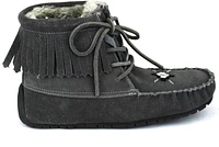 Short Lace up Charcoal Suede Boot