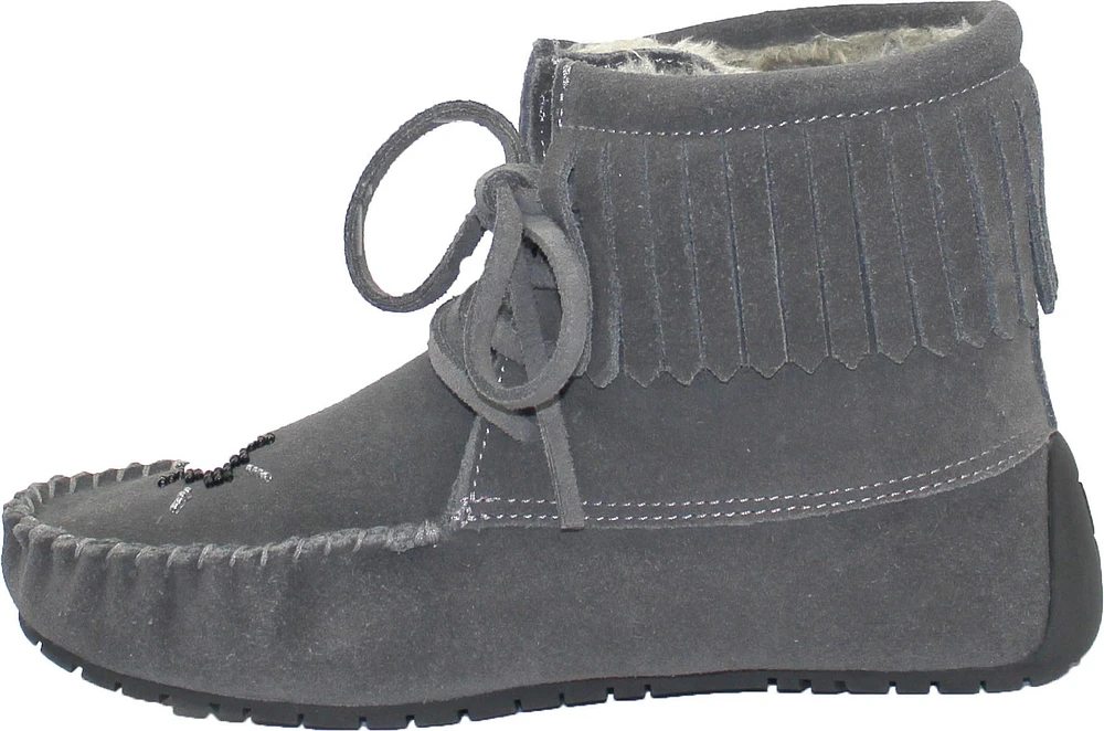 Short Lace up Charcoal Suede Boot