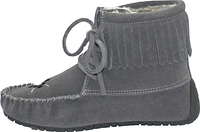 Short Lace up Charcoal Suede Boot