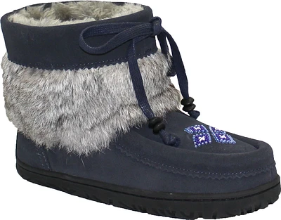 Short Navy Suede Mukluk
