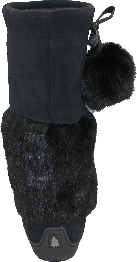 Tall Waterproof Black Suede Mukluk