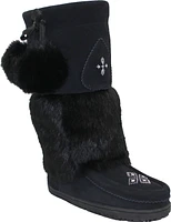 Tall Waterproof Black Suede Mukluk