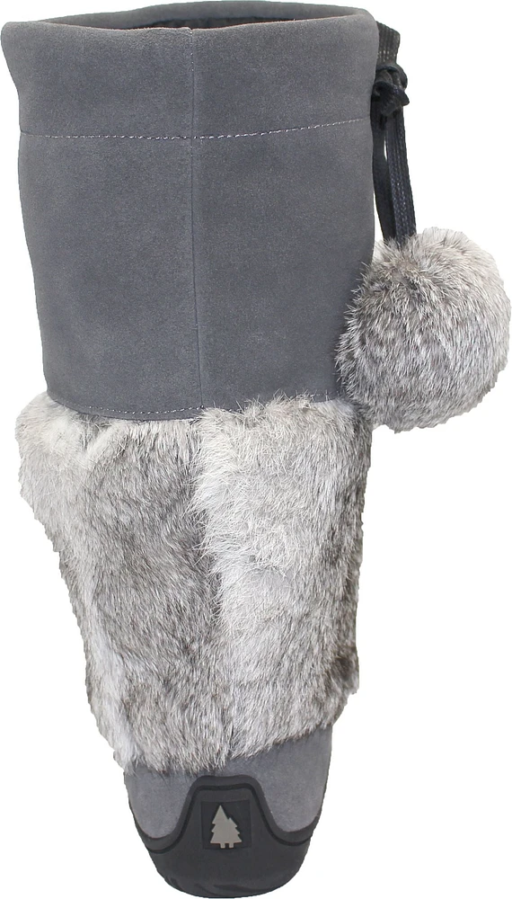Tall Waterproof Charcoal Suede Mukluk