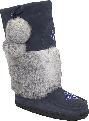 Tall Waterproof Navy Suede Mukluk