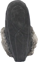 Beaded Mocc With Fur Trim Charcoal