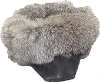 Beaded Mocc With Fur Trim Charcoal