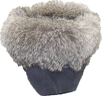 Beaded Mocc With Fur Trim Navy