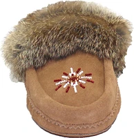 Beaded Mocc With Fur Trim Oak