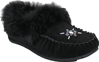 Hard Sole Black Suede Slipper