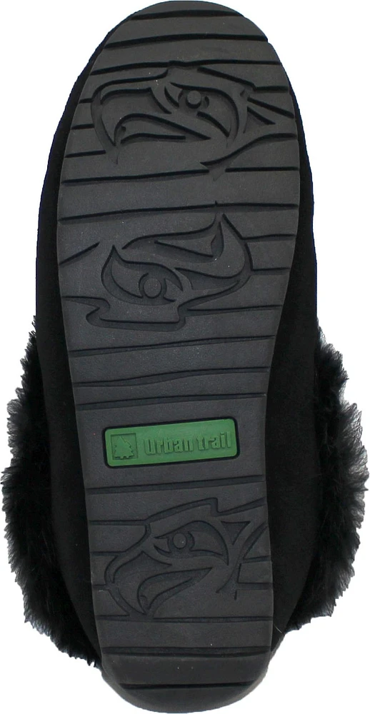 Hard Sole Black Suede Slipper