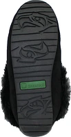 Hard Sole Black Suede Slipper
