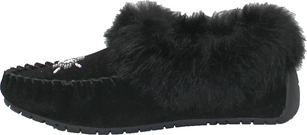 Hard Sole Black Suede Slipper
