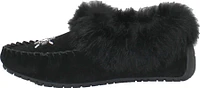 Hard Sole Black Suede Slipper