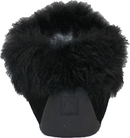 Hard Sole Black Suede Slipper