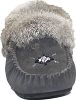 Hard Sole Charcoal Suede Slipper