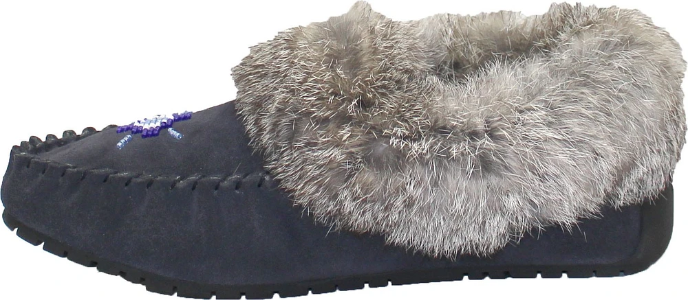 Hard Sole Navy Suede Slipper