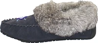 Hard Sole Navy Suede Slipper