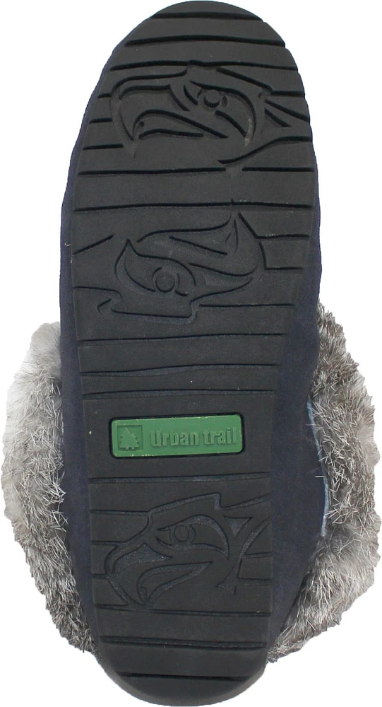 Hard Sole Navy Suede Slipper