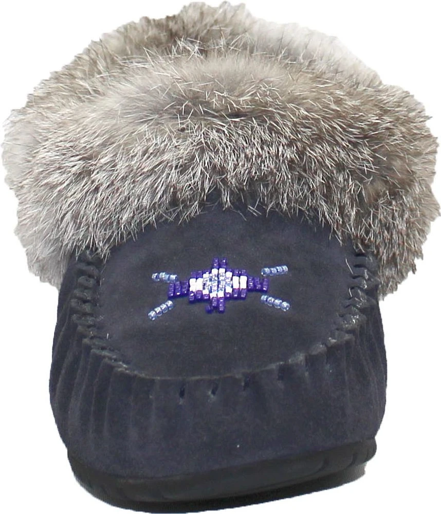 Hard Sole Navy Suede Slipper