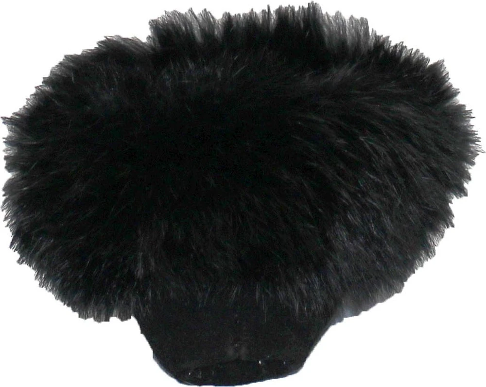 Saski Black - Kids Beaded Moccasin With Fur