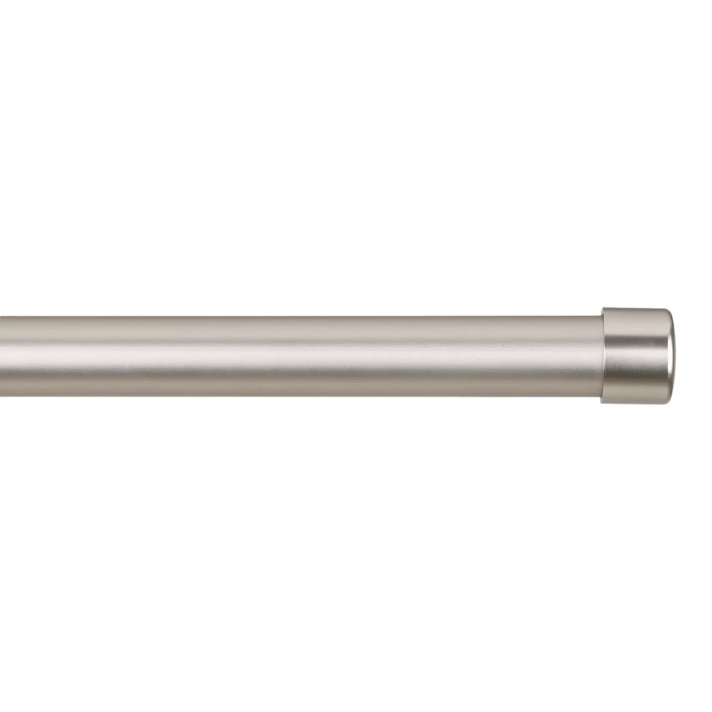 Brushed Nickel Curtain Rod Set - Diameter 25/28 mm