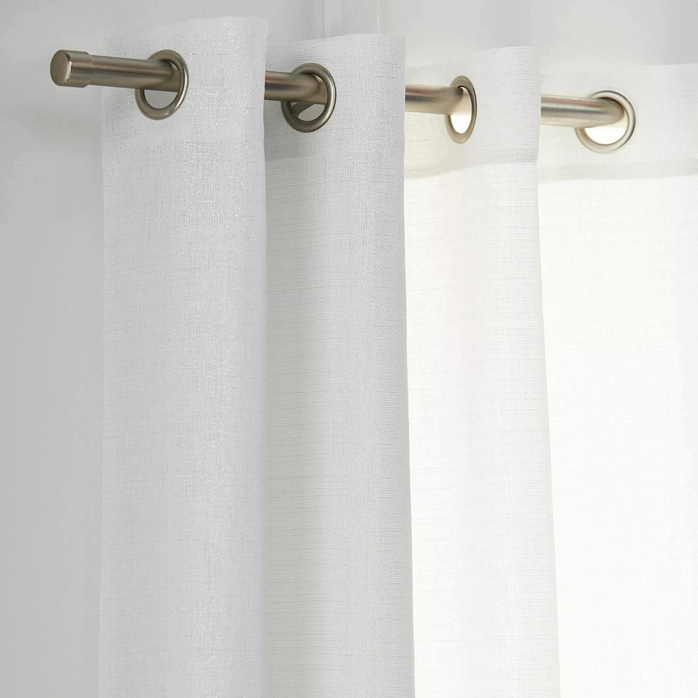 Brushed Nickel Curtain Rod Set