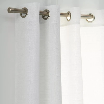 Brushed Nickel Curtain Rod Set