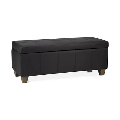 Faux Leather Storage Bench