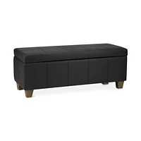 Faux Leather Storage Bench
