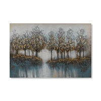 Oil Painted Embellished Tree Canvas
