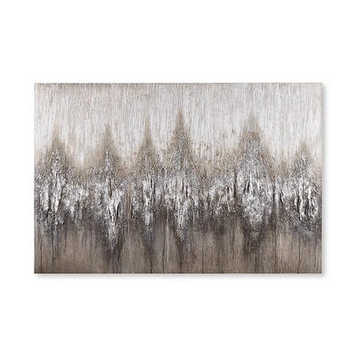 Abstract Glitter Oil Painted Canvas