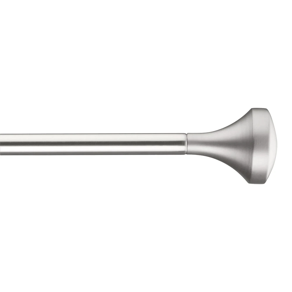 Brushed Nickel Curtain Rod Set - Diameter 16/19 mm