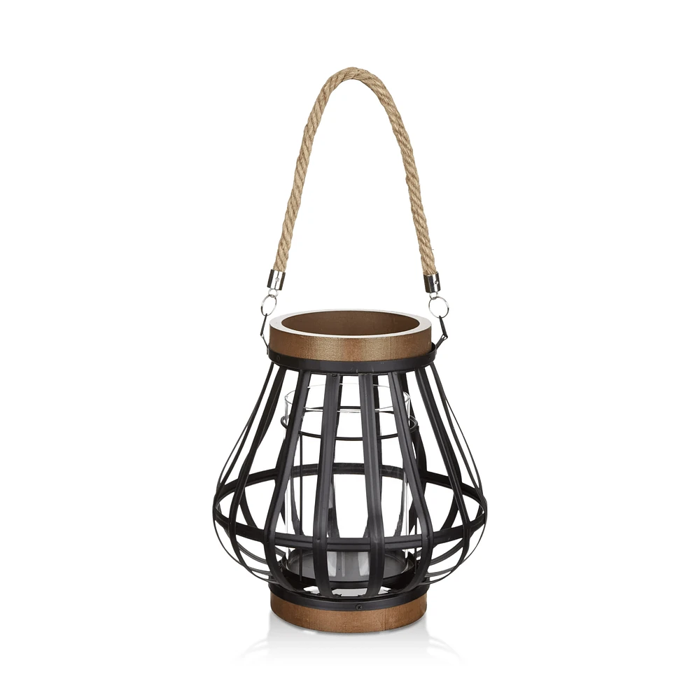 Wood-Like & Metal Lantern