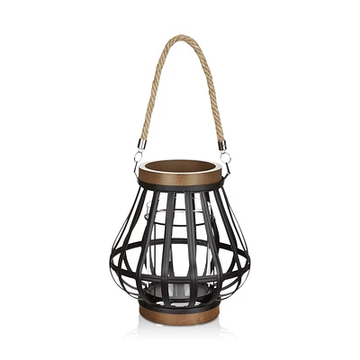 Wood-Like & Metal Lantern