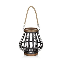 Wood-Like & Metal Lantern