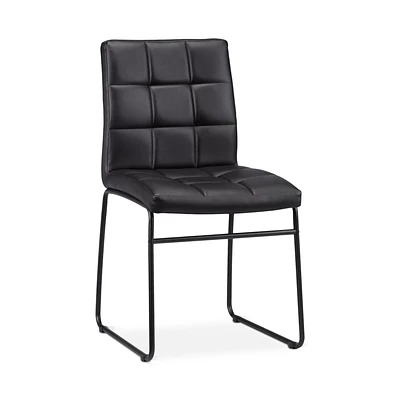 Faux Leather and Metal Dining Chair
