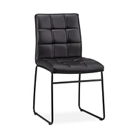 Faux Leather and Metal Dining Chair