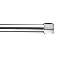 Silver Melbourne Curtain Rod Set - Diameter 25mm