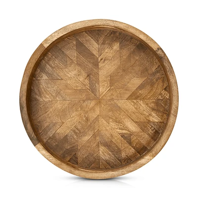 Round Mango Wood Tray